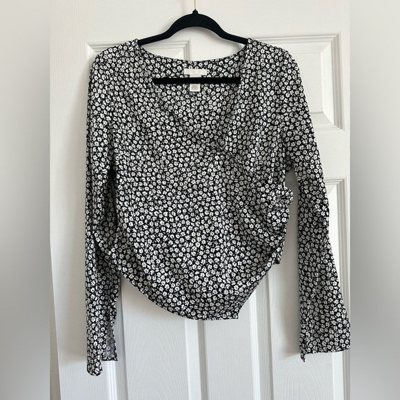 Satin Wrap Blouse - Picture 2 of 5